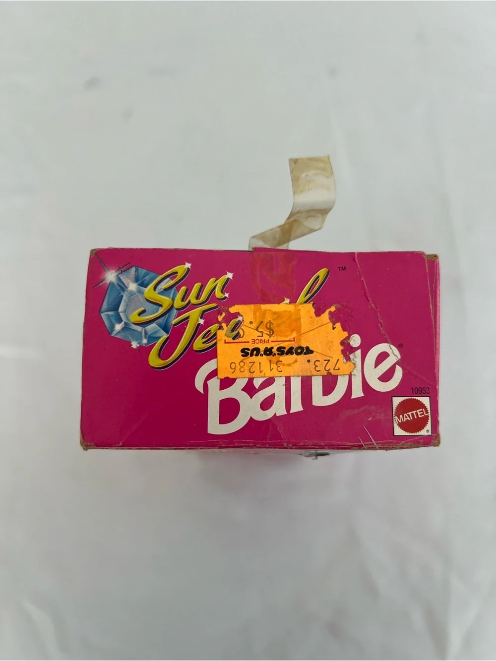 Vintage 1993 Barbie Sun Jewel Blonde Doll with Silver Dress and Pink Accent - Picture 12 of 13